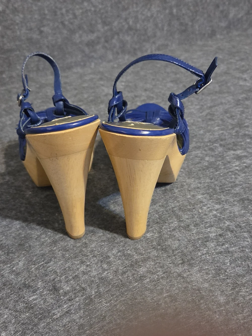 Steve Madden Royal Blue Sling Back Platform Heels